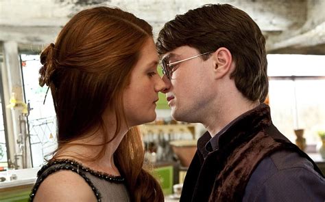 harry potter and ginny weasley kissing|More.